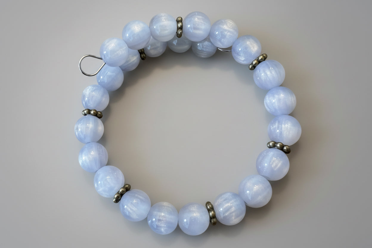 Rainbow Moonstone Memory Wire Handmade Wrap Bracelet